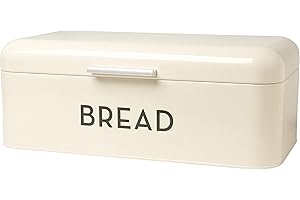 Now Designs Large Capacity Flip Top Metal Bread Bin, Smart Kitchen Countertop...