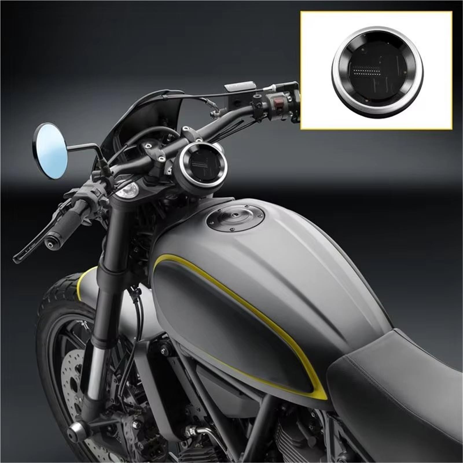 Motorrad Tacho HüLle Kompatibel Mit Ducati Für Scrambler 400 800 Motorrad-Instrumentenkoffer Tachoanzeige Drehzahlmesser Kilometerzähler Gehäuseabdeckung