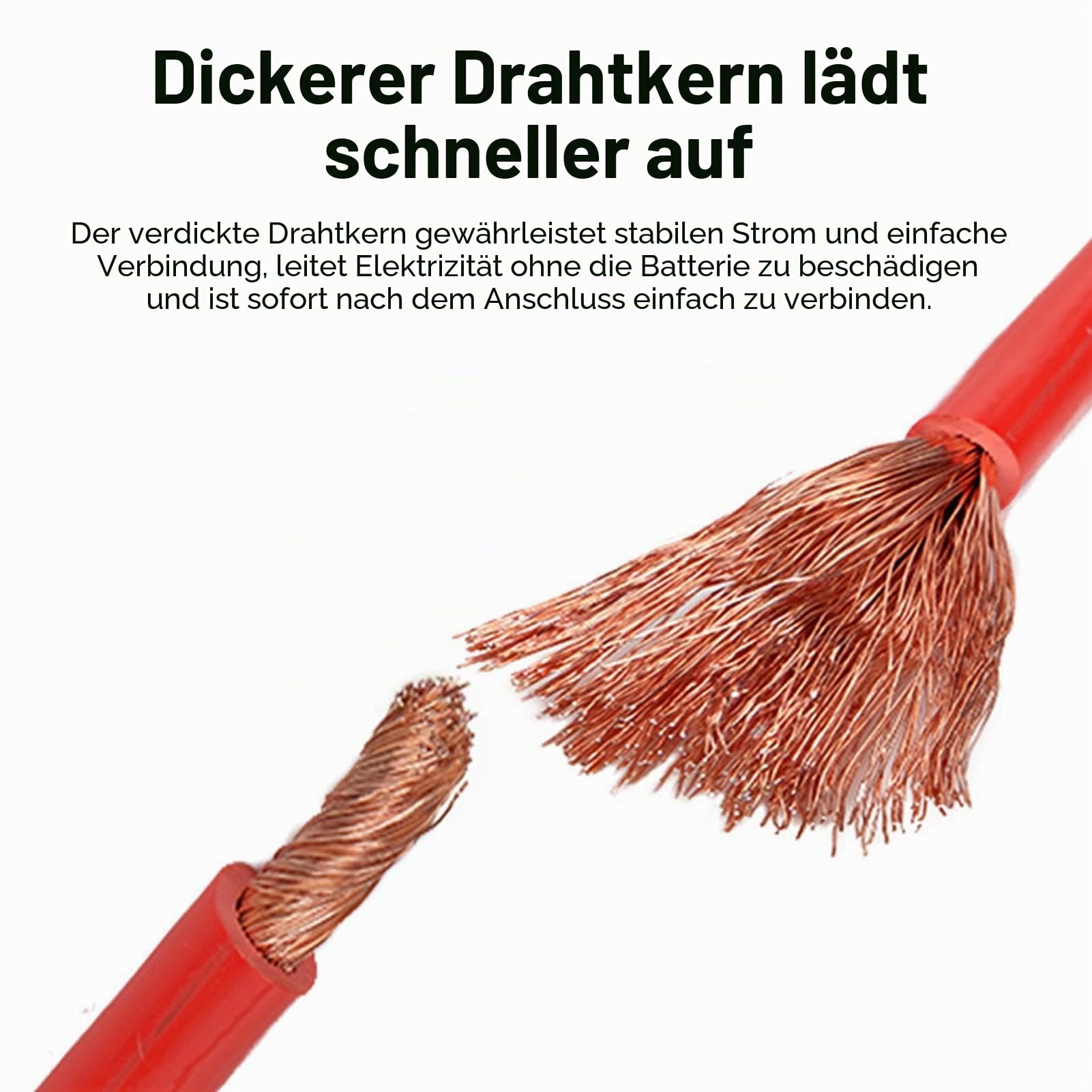 Autobatterie Starthilfekabel, 1500AMP Professionelle Heavy Duty Starthilfekabel, Starthilfekabel für Autobatterie, Starthilfekabel mit Krokodilklemme für 12V 24V Benzin -el Auto Van Autos LKW