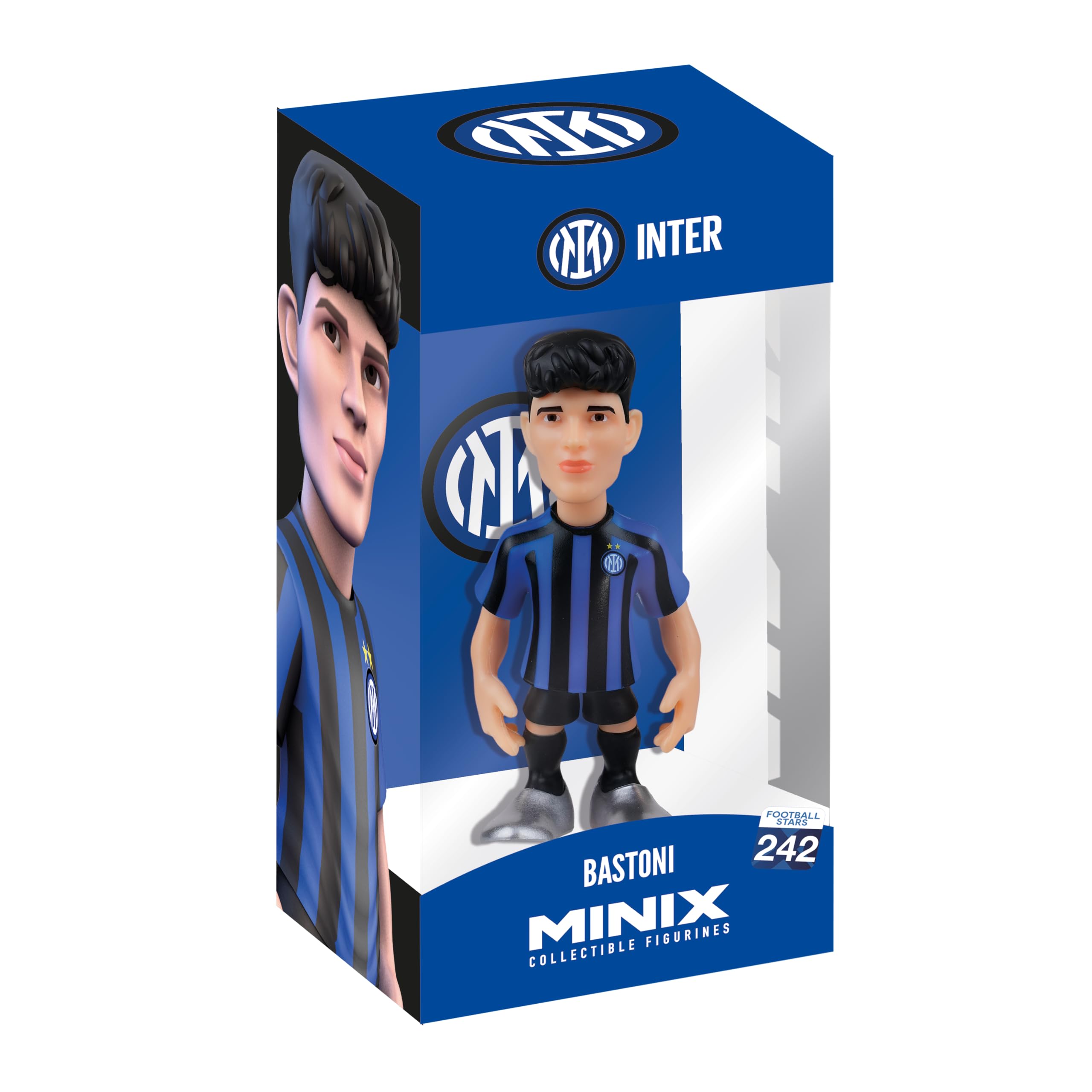 MINIX Collectible Figurines Inter Milan Alessandro Bastoni Figurine de Collection 12 cm - Mini Figurine de Football sous Licence Officielle Serie A - Cadeau de Football pour Les Fans et Les