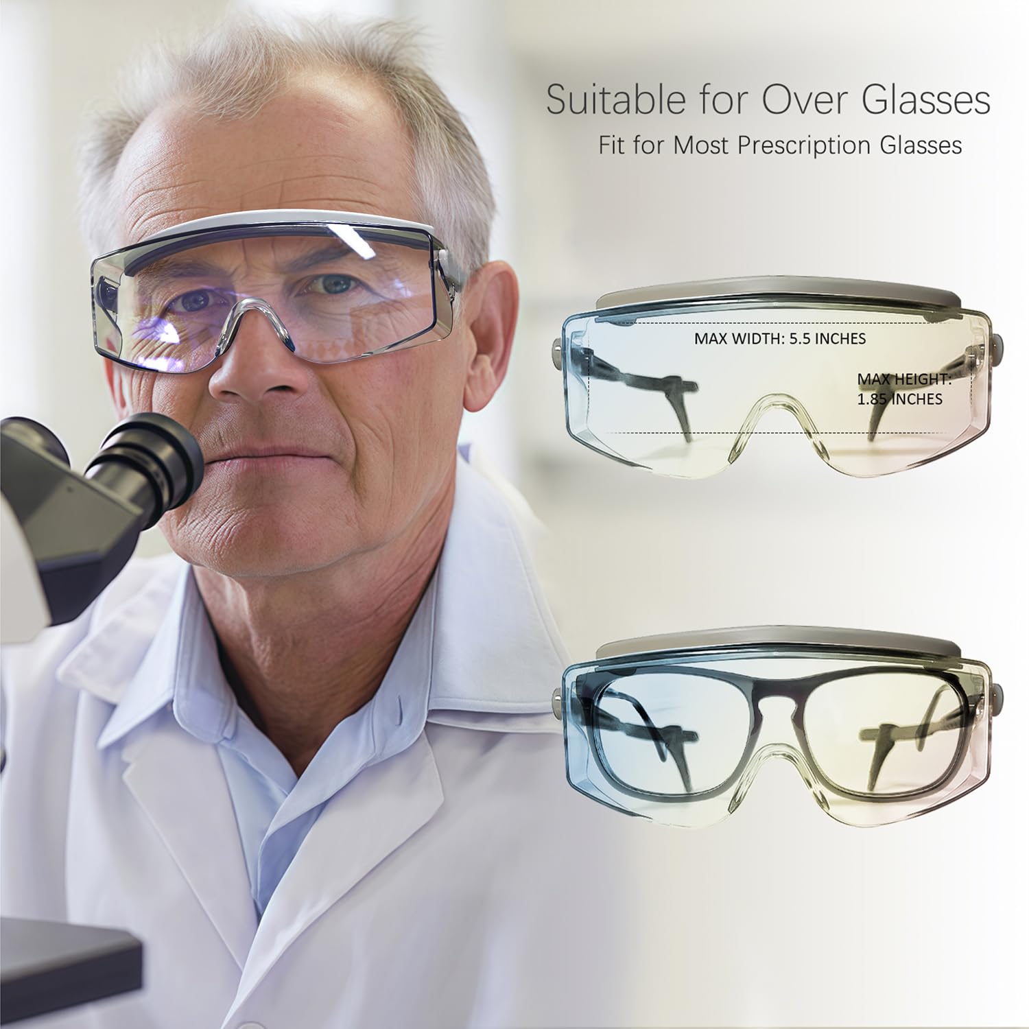 Gafas de protección ocular láser de CO2 | Gafas de seguridad de longitud de onda de 9000 nm-11000 nm / 10600 nm | Gafas protectoras OD 5+ | Tecnología de filtrado de absorción | Ideal para