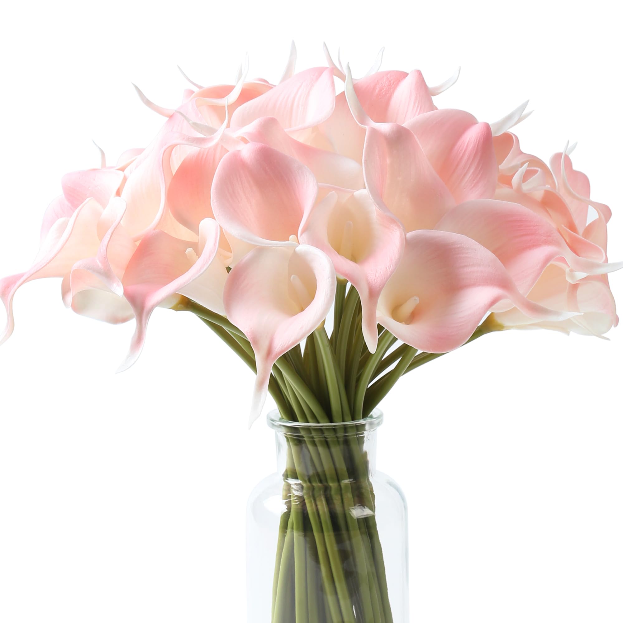 SITUMEIZI 24 PCS Pink Fake Flowers