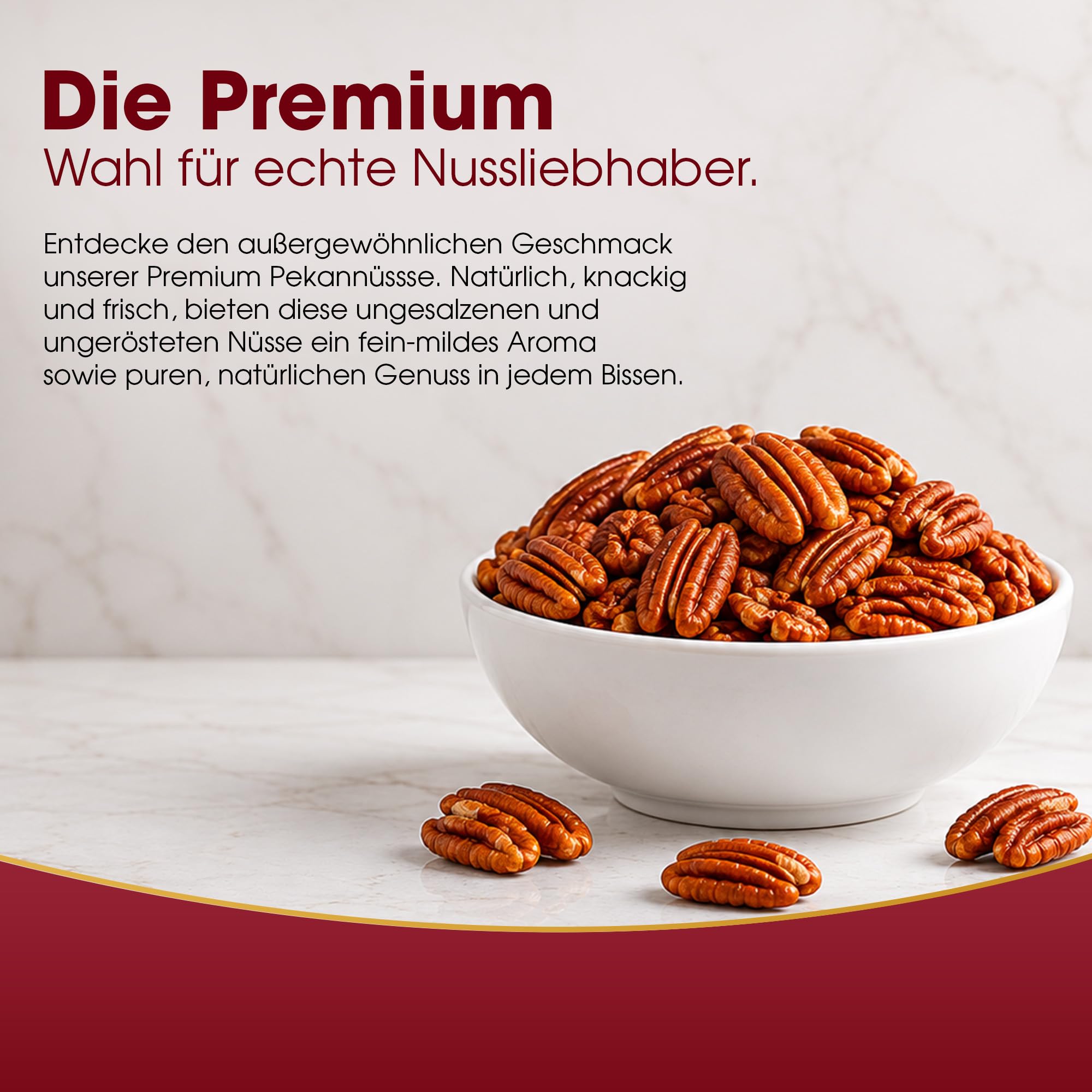 Sultan’s Palace Pekannüsse 1kg I Nüsse in Bester Premium Qualität – Reichhaltige Protein Snacks & Müsli Toppings I Naturbelassen, Unbehandelte Nüsse ohne Salz (Vegan, Glutenfrei)