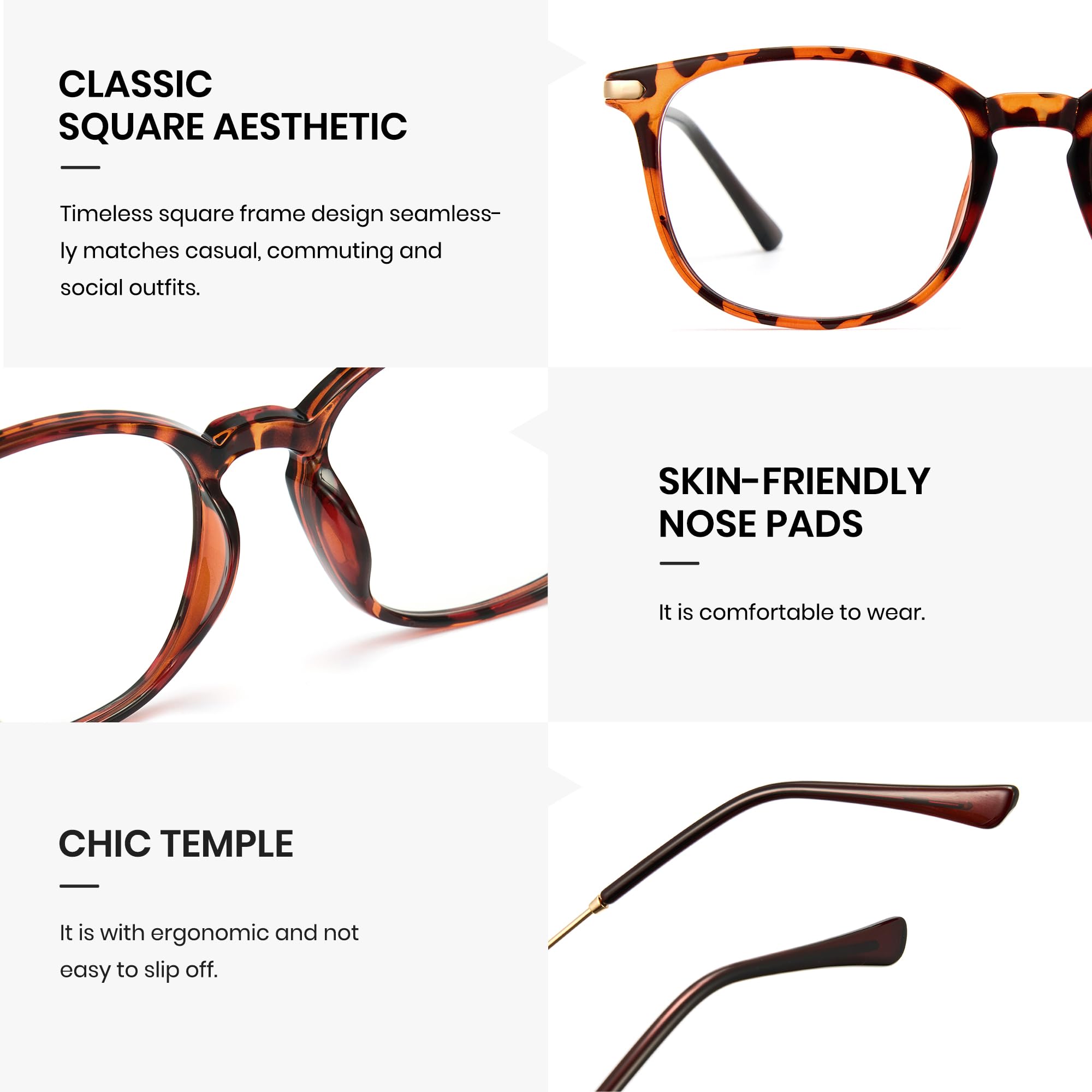 Cyxus Gafas Fotocromáticas para Hombres y Mujeres Protección UV y Bloqueo de Luz Azul 8354