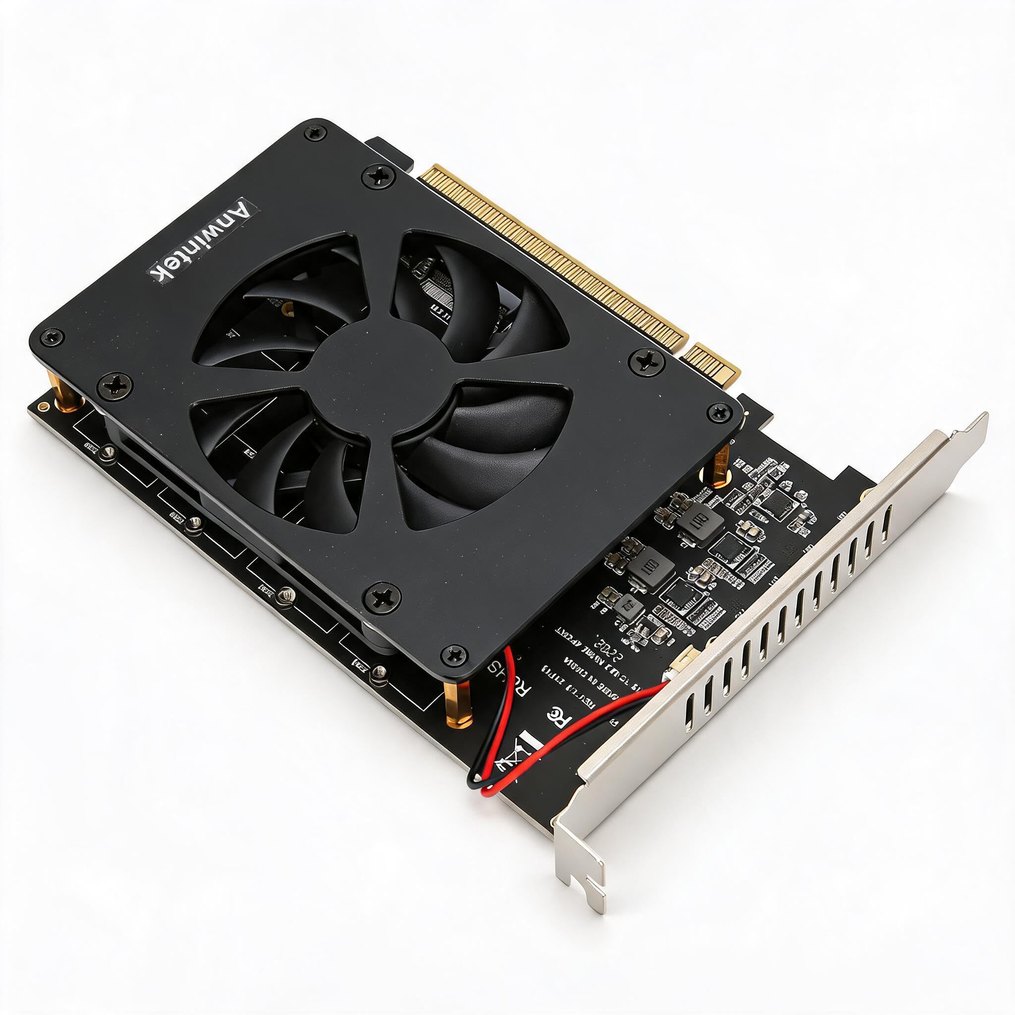 Adapter M.2 PCIE, PCIe 4.0 X16 na 4 Porty M.2 NVMe SSD z Wentylatorem Chłodzącym, WsparciePCIE RAID, 4x32Gbps, dla Dysków SSD 2230/2242/2260/2280mm