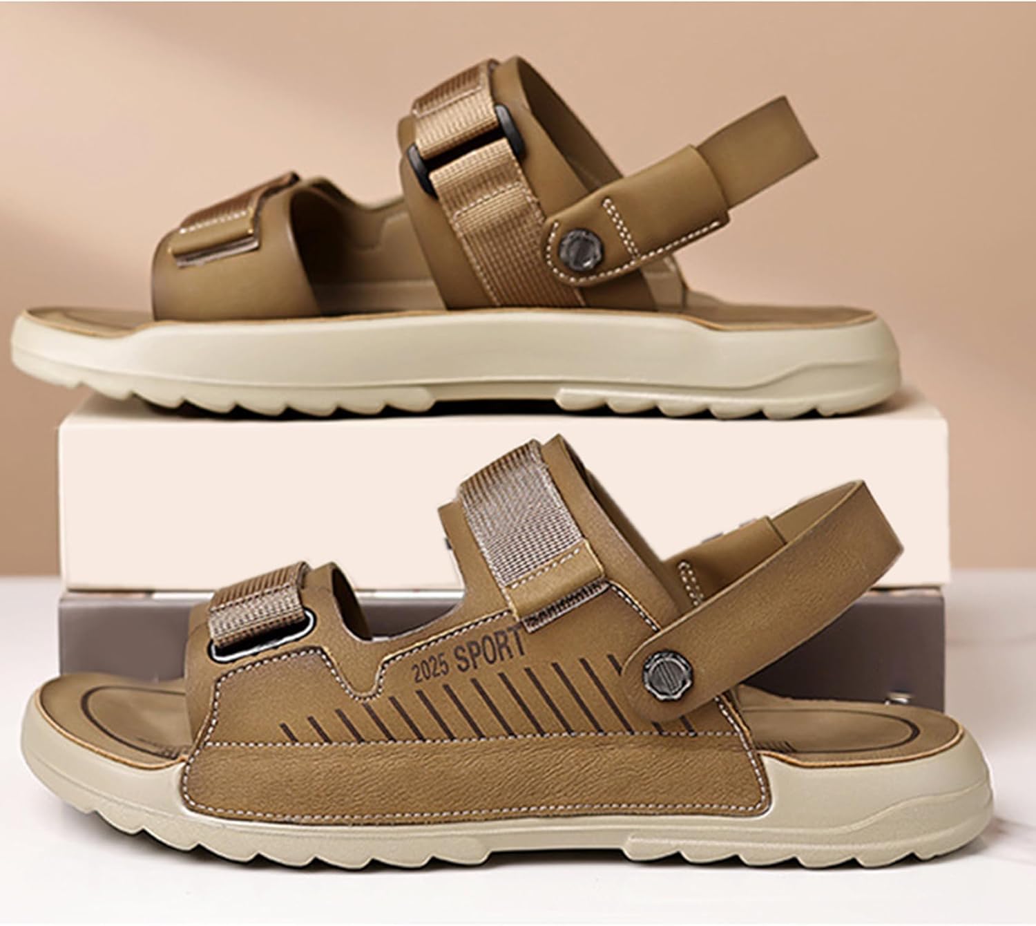 [IJGE] さんだる メンズ サンダル おしゃれ 外履き 厚底 軽量 夏用 ビーチサンダル コンフォート カジュアル オシャレ 滑