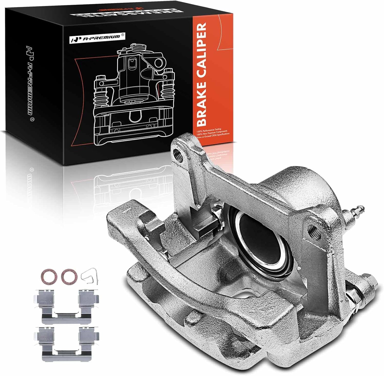 A-Premium Disc Brake Caliper Assembly with Bracket Compatible with Select Scion and Toyota Models - tC 2005-2010 L4 2.4L, Celica 2003-2005 L4 1.8L - Front Right Passenger Side