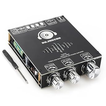 T160HS 160W+160W Amplifier Board with Treble and Bass Control,2.0 Channel Stereo AMP Board,Bluetooth/AUX/USB Input DC 12-36V, T160HS160W+160W