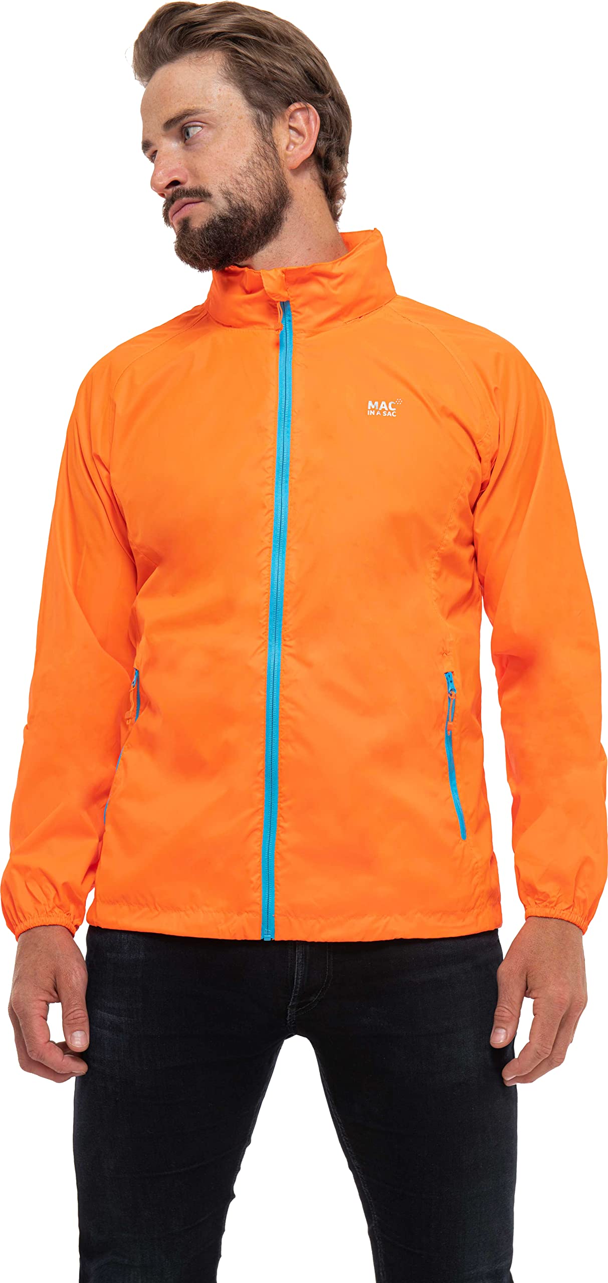 Mac in a SacWaterproof Lightweight Windproof Packable Rain Jacket for Men & Women - For Hiking, Running, Cycling, Travel