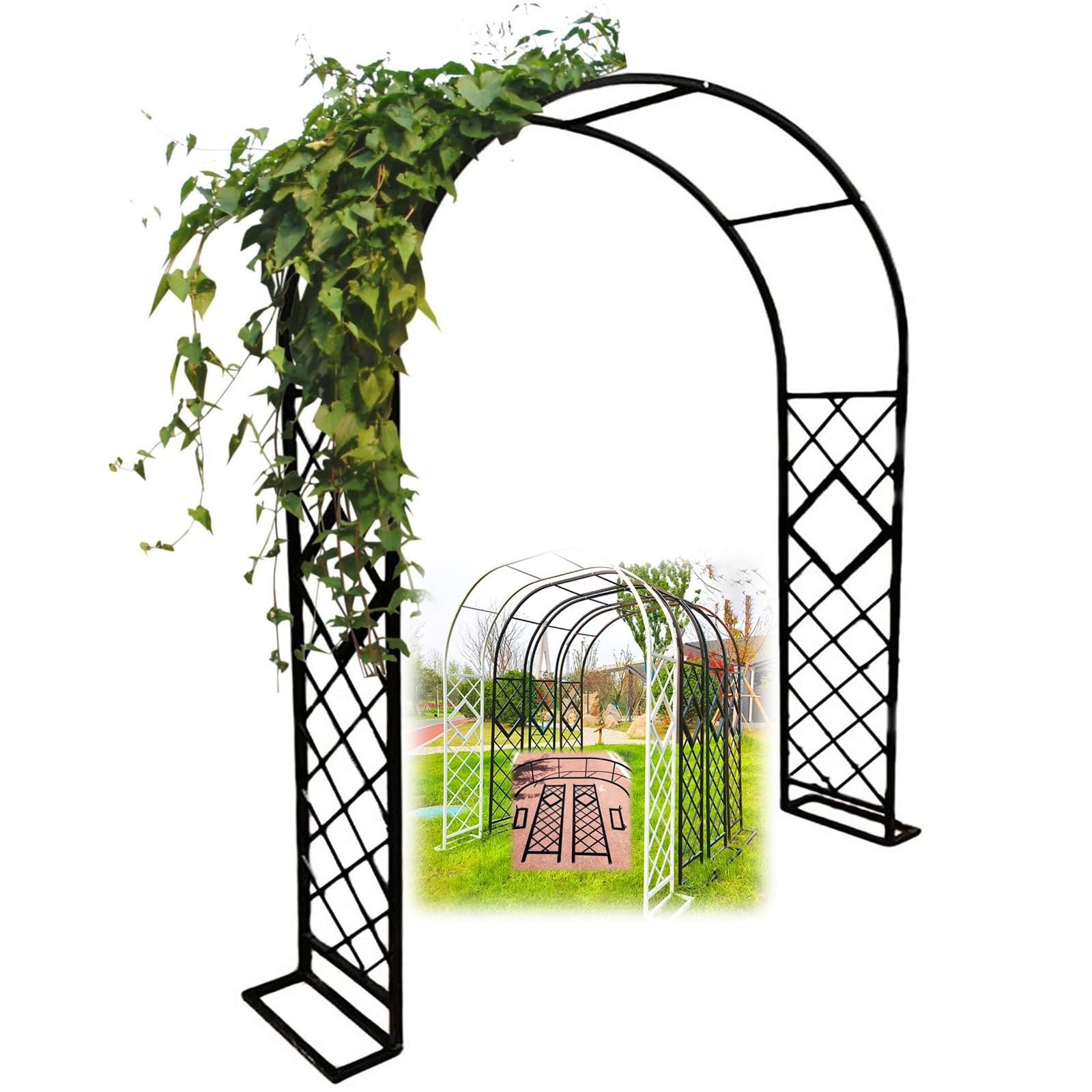 Arche de jardin en bronze robuste pergola pour plantes grimpantes