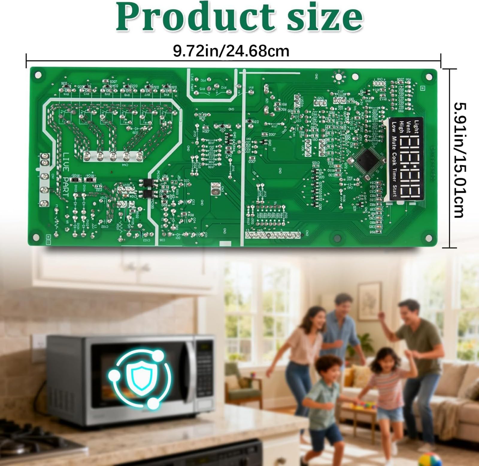 Eficiente placa de control de lavavajillas pieza de reparación de repuesto adecuada para numerosos modelos con programas de lavado inteligentes