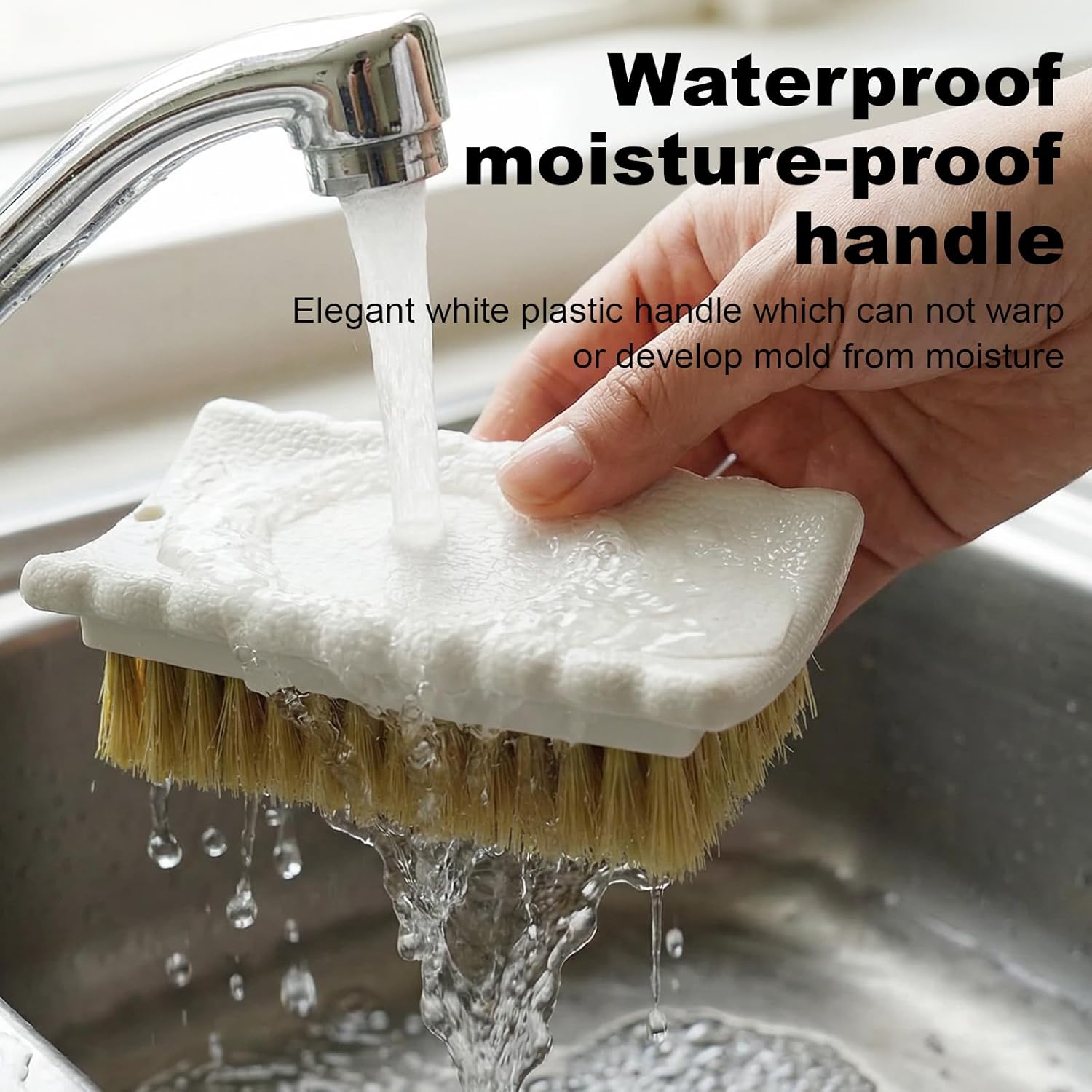 2 Pack Natural Boar Bristle Laundry Stain Brushes, Effectively Removes Tough Stains from Delicate Fabrics, Cotton, Knits & Leather - Gentle Scrubbing for Clothes, Shoes& Upholstery Without Damage - Image 3