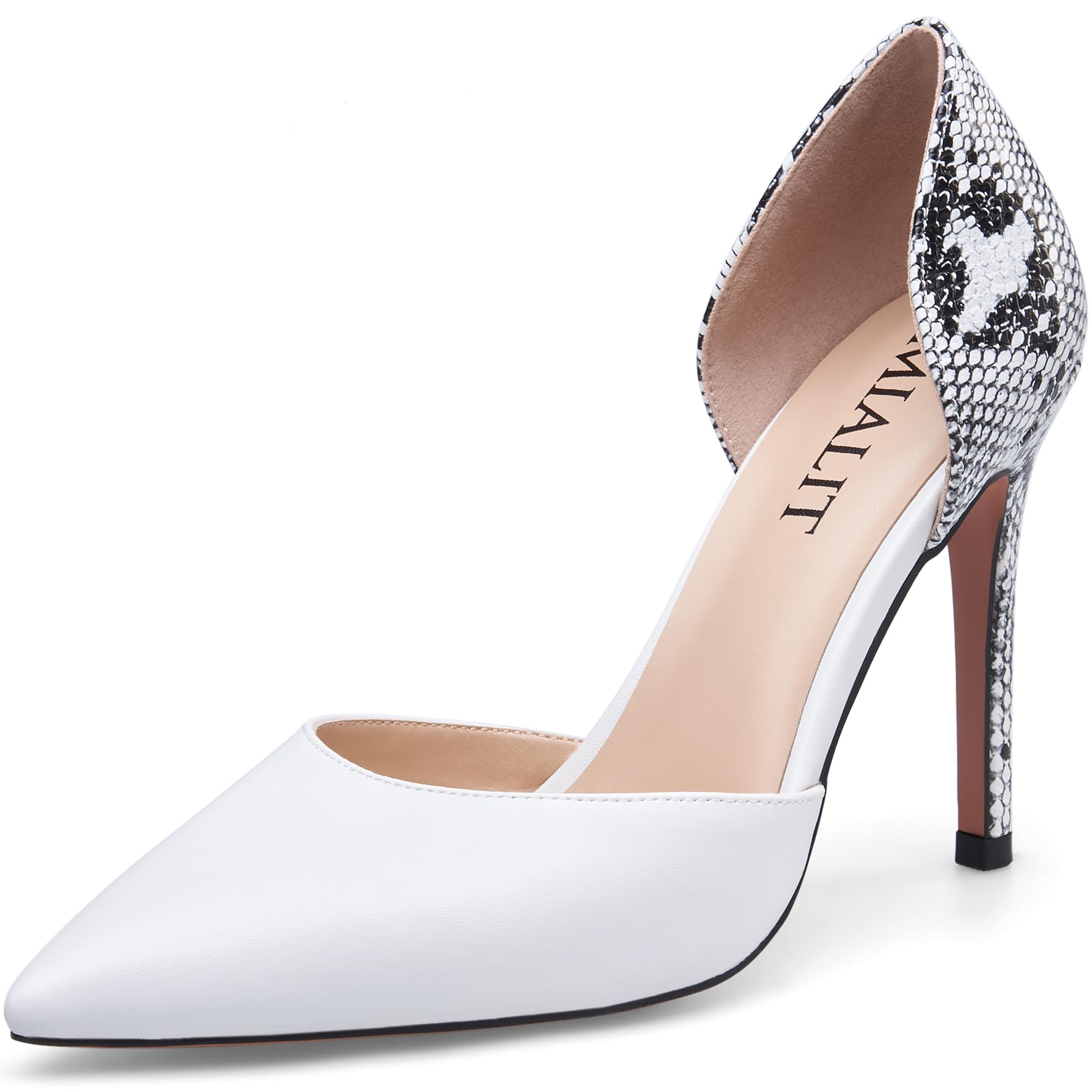 Photo 1 of MIALIT White and Snakeskin Women Shoes,Pointed Toe High Heel SIZE 6