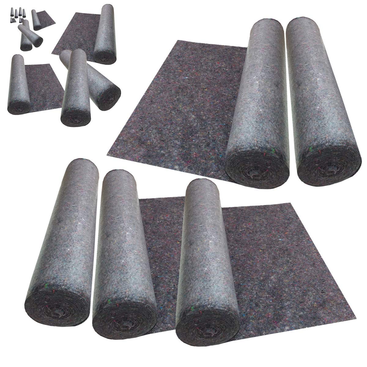 Bohrfax - Telo di copertura in tessuto non tessuto, 50 m² (1 m x 50 m), per pittura, 180 g/m², pellicola protettiva antiscivolo, in polietilene