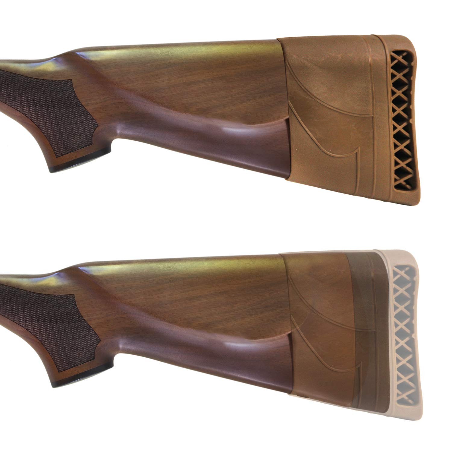 GUGULUZA Gun Butt Stock Recoil Pad para caza tiroteo (marrón)
