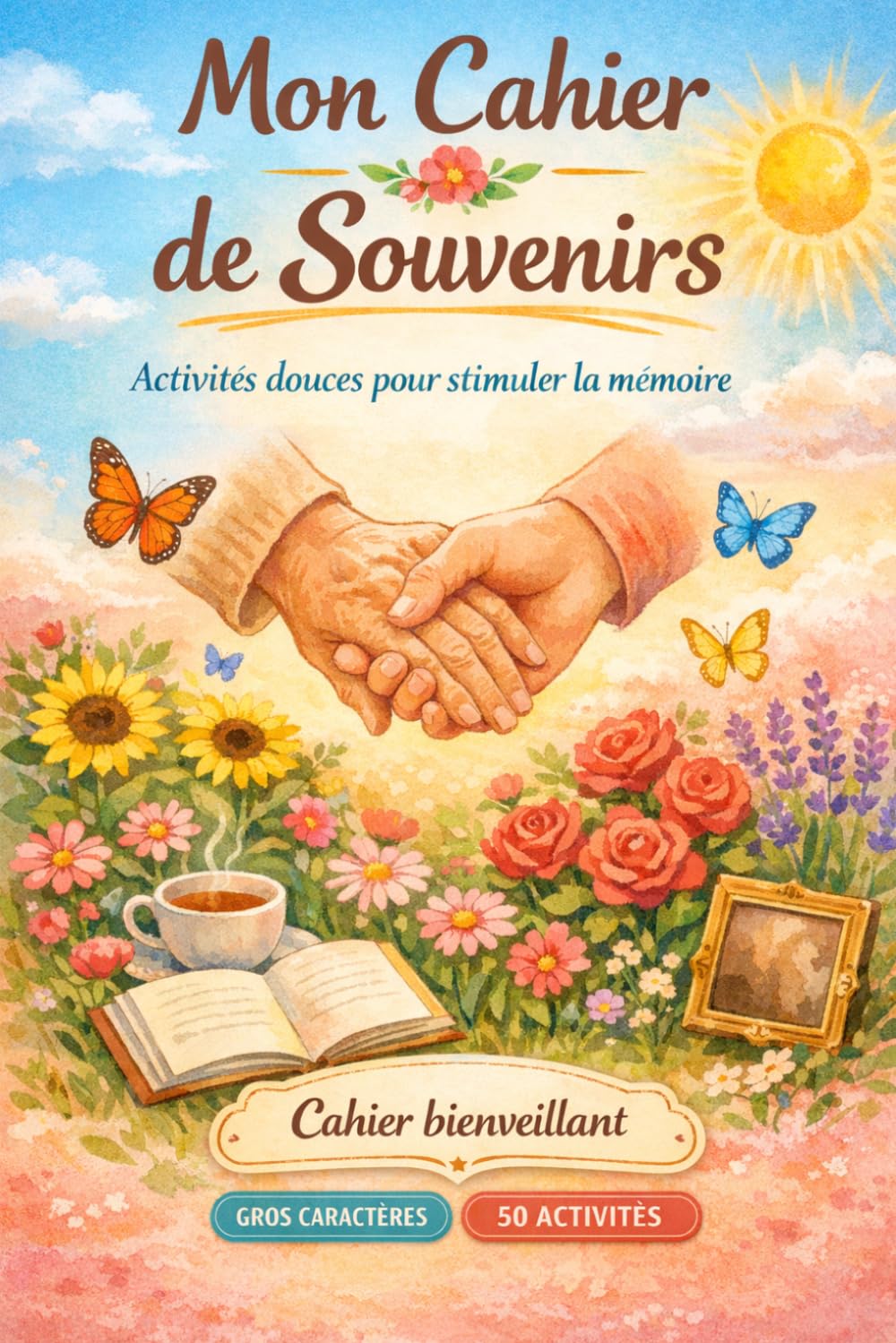 Mon Cahier de Souvenirs - Activités Douces pour Stimuler la Mémoire : Mots Mêlés Simples, Questions, Proverbes, Jeux de Logique | Gros Caractères | ... | Cadeau Famille, EHPAD, Maison de Retraite