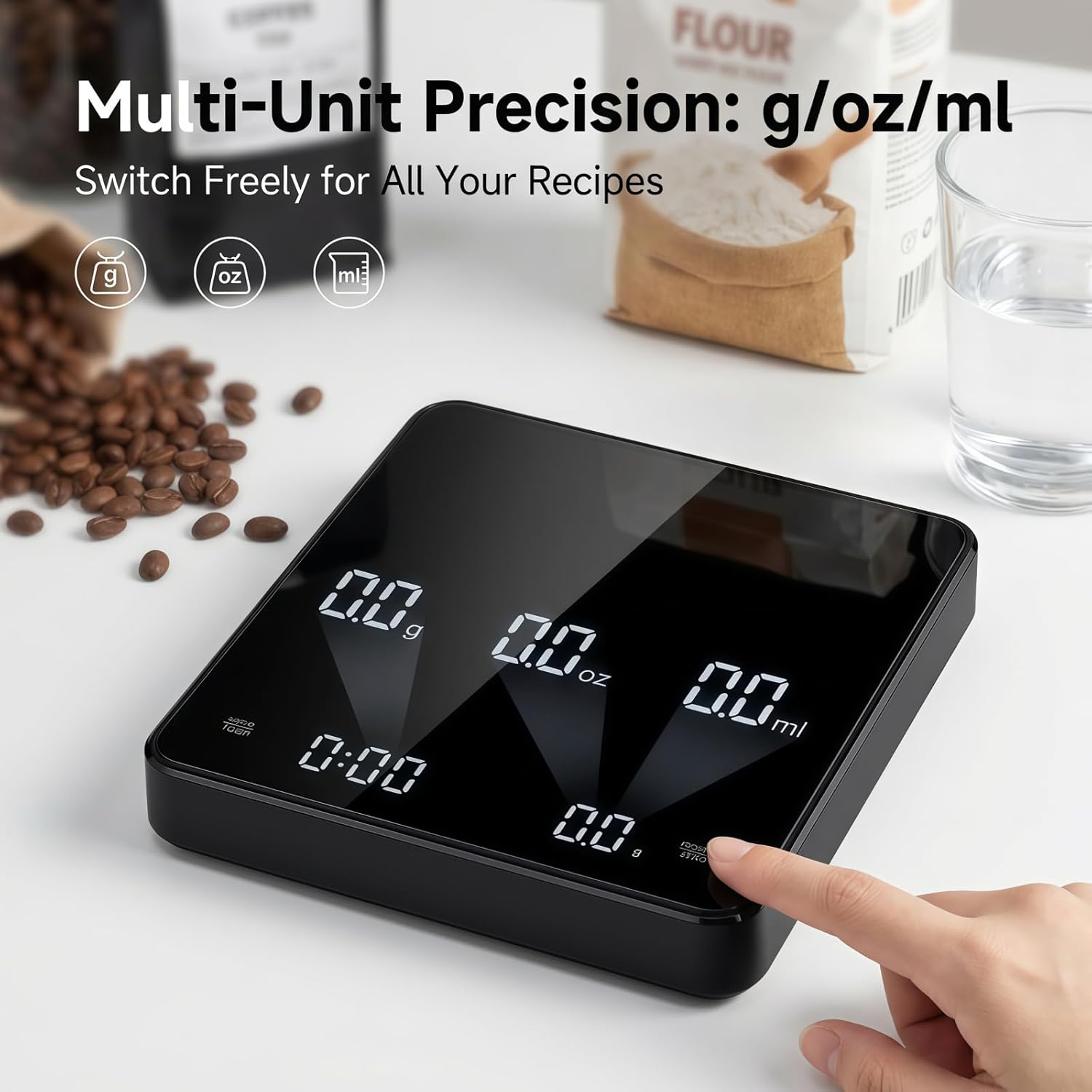 Platform Digital Kitchen Scale, Food Scale with Tare and