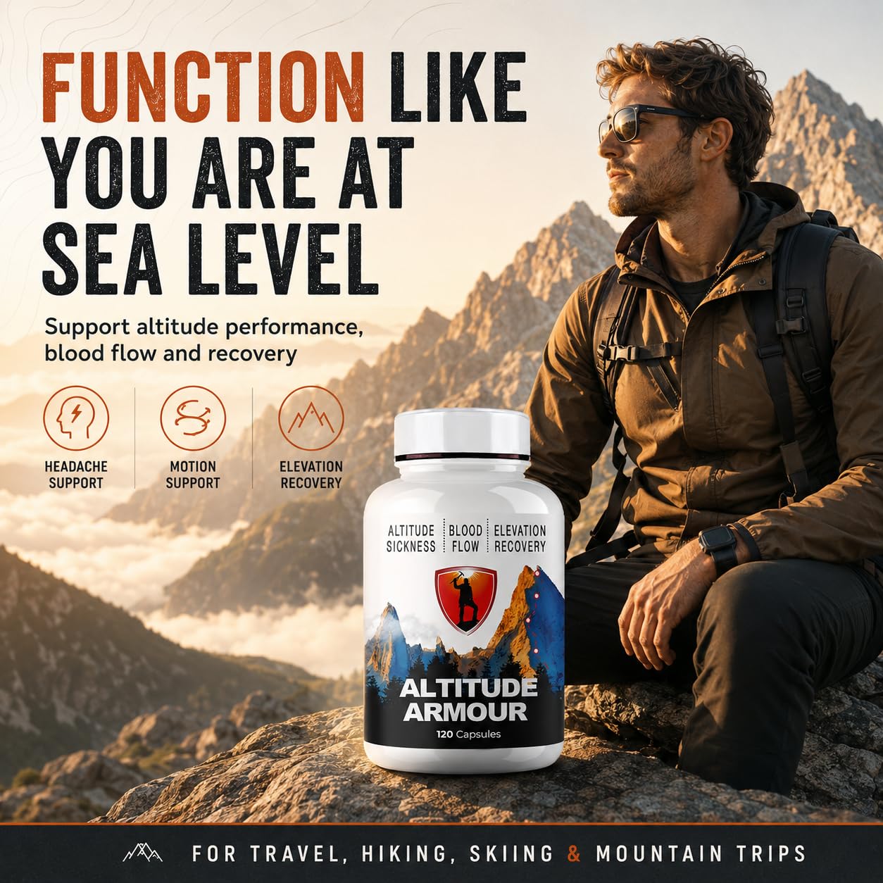 Altitude Sickness Prevention – Altitude Armour Premium Altitude Acclimation Support – Highly Bioavailable High Elevation Formula for Travel, Hiking, Skiing, & Mountain Trips — Amazon image 5