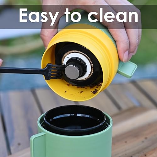 Miniatura 4 de Molinillo de café manual, molinillo de café portátil, molinillo de granos de café, molinillo de rebabas para granos de café, semillas y especias,