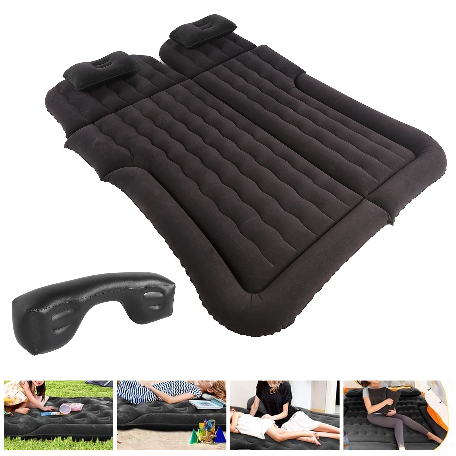 Jiawu 12V Pompka do Materaca Samochodowego Elektryczna z flokowaną powierzchnią do SUV MPV RV Camping Travel