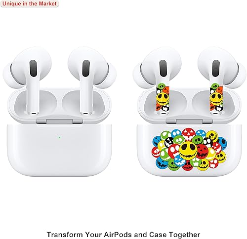 Miniatura 2 de RockMax Para AirPods Pro Skin, calcomanías de piel rosa para auriculares y estuche de carga, sin envoltura de burbujas, gran regalo para niños y
