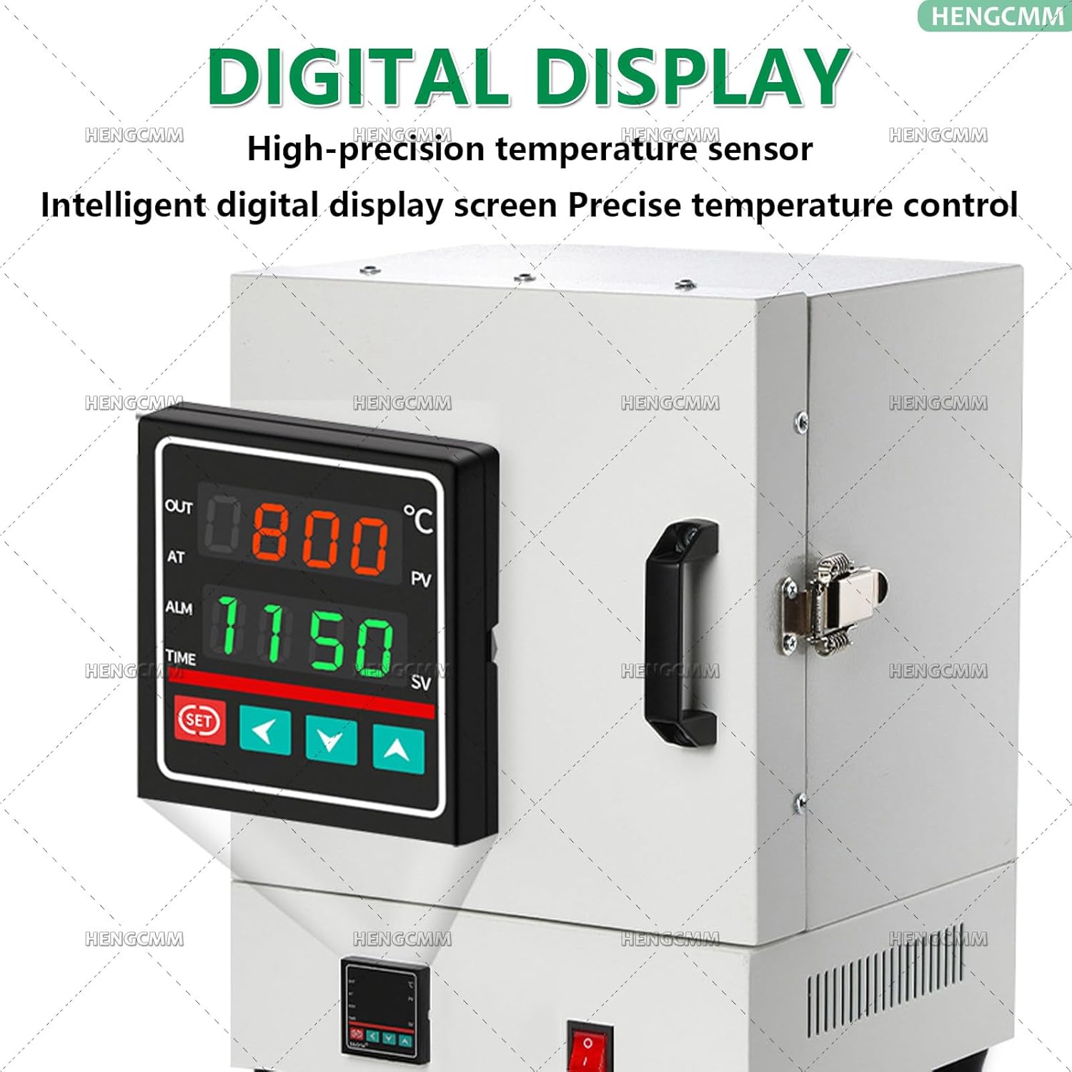 Laboratory Muffle Furnace, 2000W Muffle Furnace High Temperature Burnout Oven Integrated 1150℃ Integrated Intelligent Box Furnace for Jewelry/Plaster Processing
