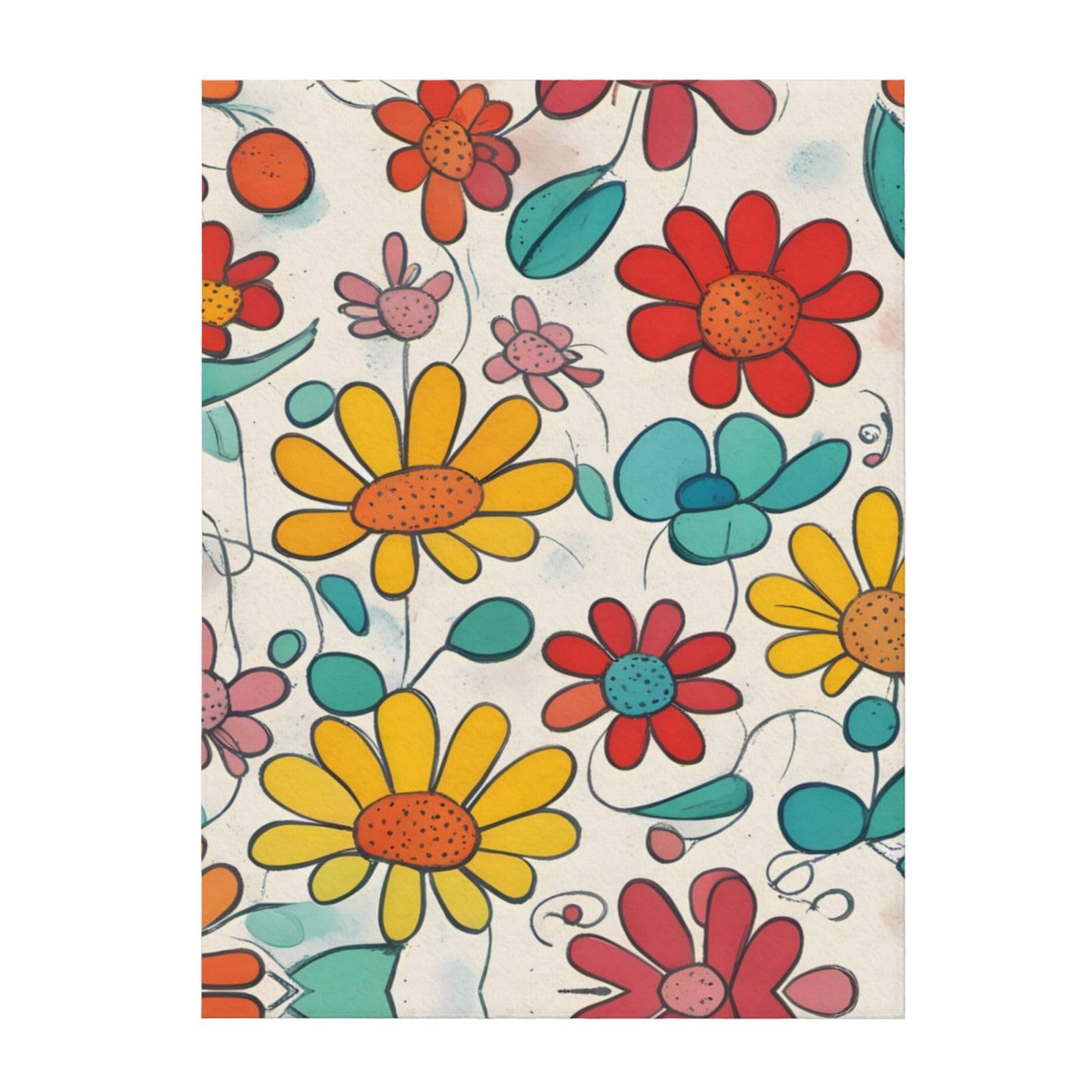 Couverture super douce pour lit et canapé plaid de salon design floral