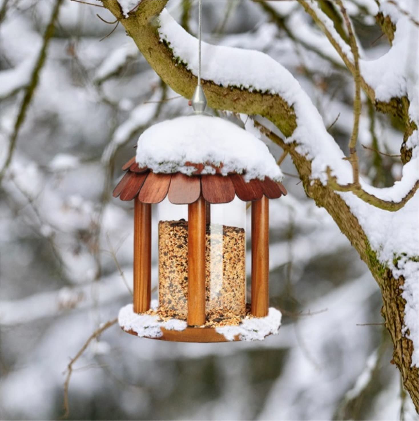 Vogelfutterhaus Im Freien Hängende Regendichte Zufuhr-Vogel-Haus-Garten-Dekorations-Vogel-Futterstation Bird Feeder