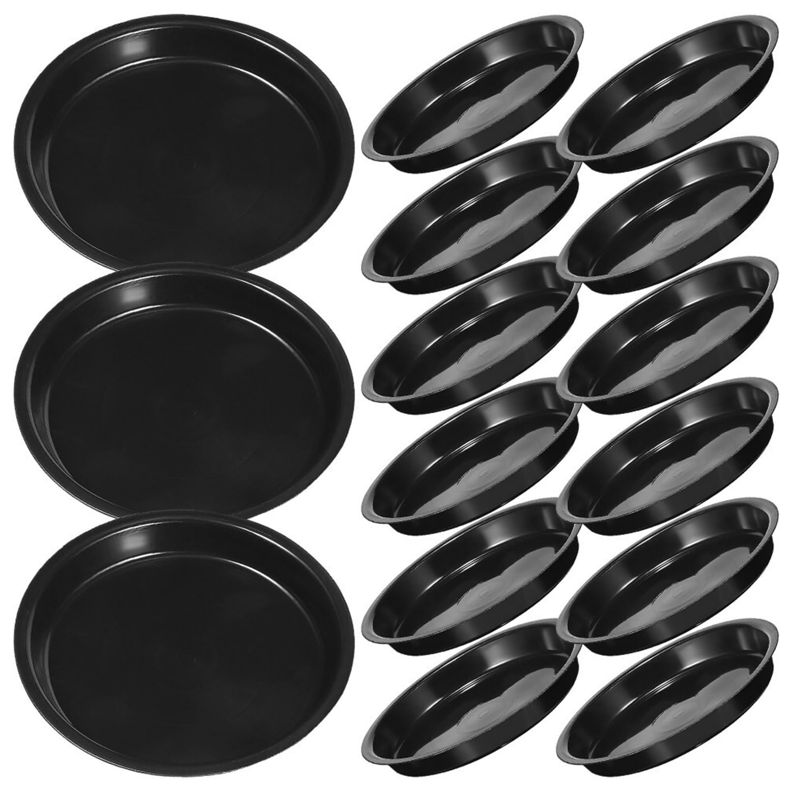 Lot de 30 soucoupes rondes en plastique pour pots de fleurs intérieur et extérieur