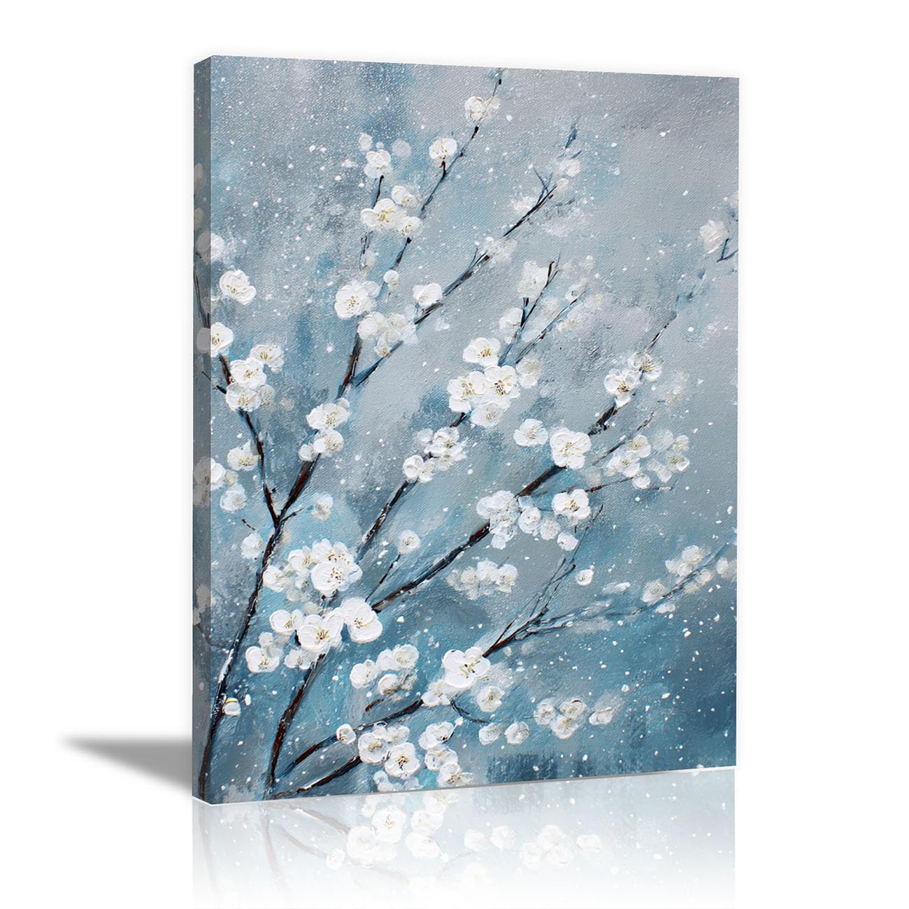 Tableau fleur de cerisier HOQIU 60x80cm encadré pour déco maison multicolore - 8