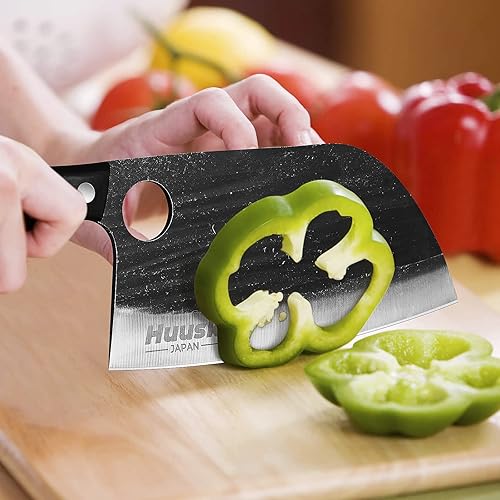 Miniatura 6 de Huusk Paquete de cuchillos japoneses mejorados, cuchillo serbio forjado a mano y cuchillo para cortar con hoja premium ultra afilado, para cocina y