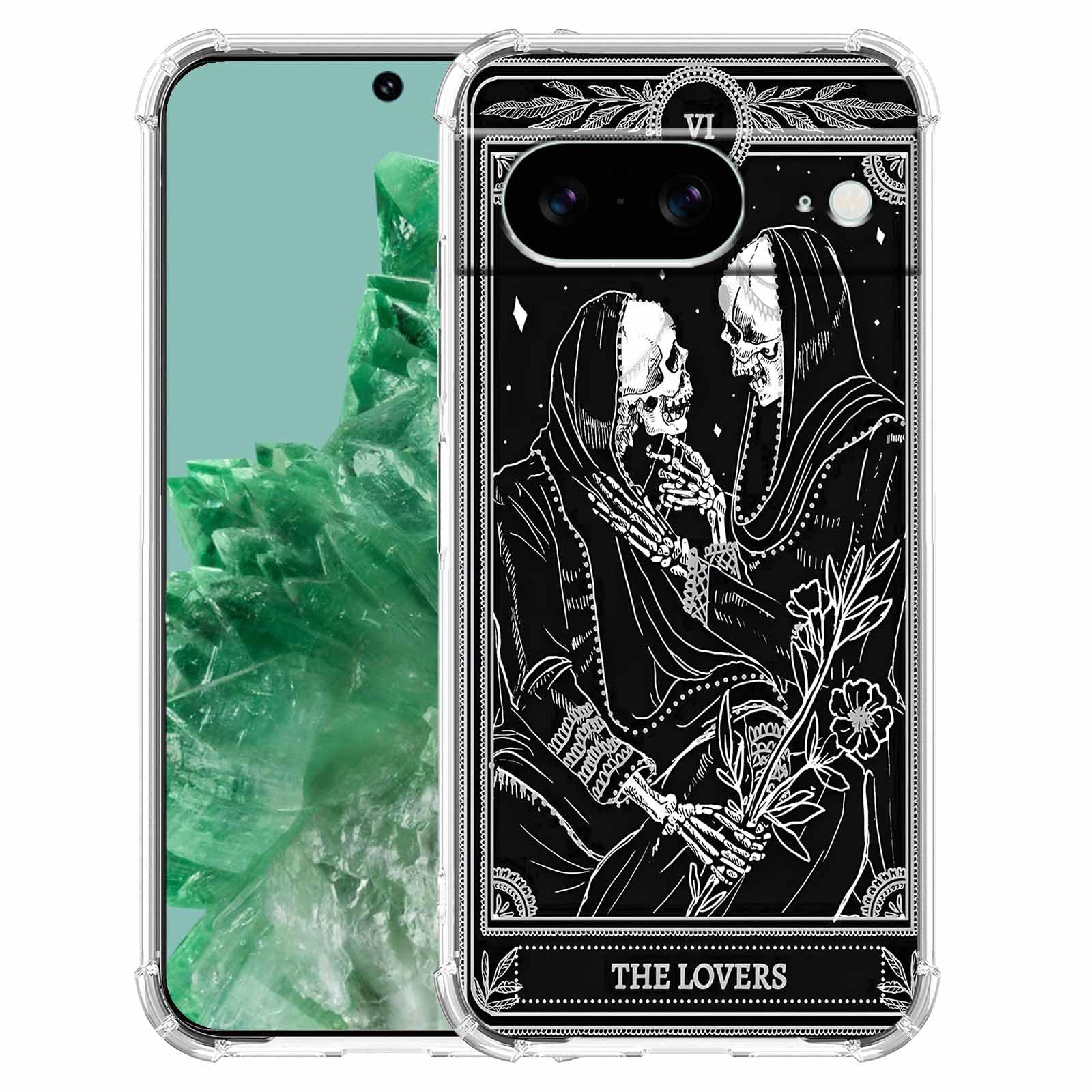The Lovers Tarot Card Cross Stitch Pattern – Gothic Skeleton