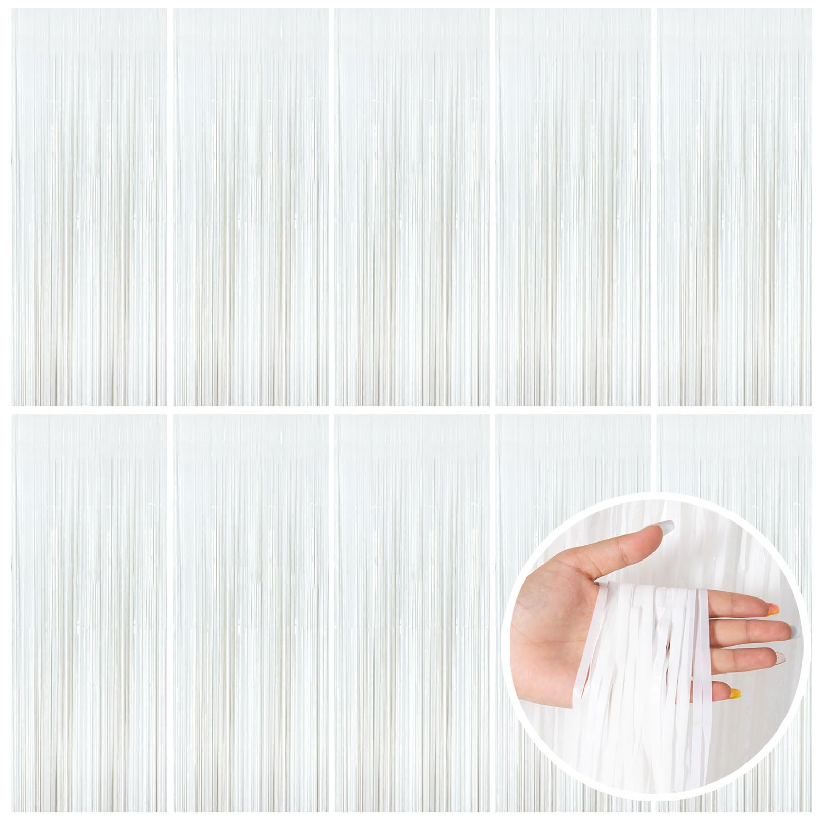 Shimmering Foil Fringe Backdrop - Party Decorations -13