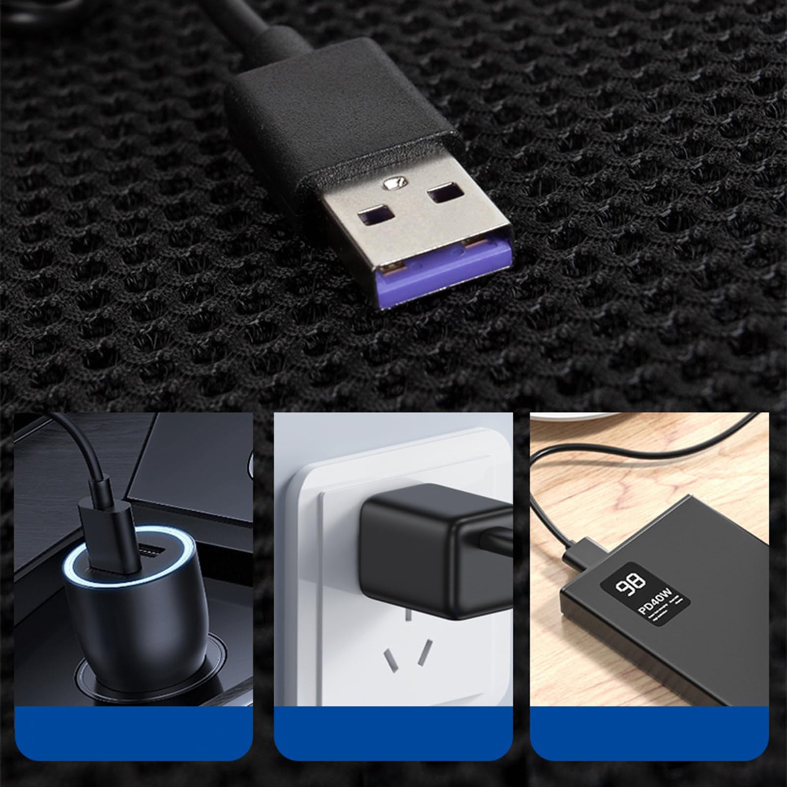 per sedili refrigerati, imbottiture ventilate per auto, refrigerante ventilato davanti al sedile anteriore, tre velocità del, plug-in USB con 8 ventole, soluzione