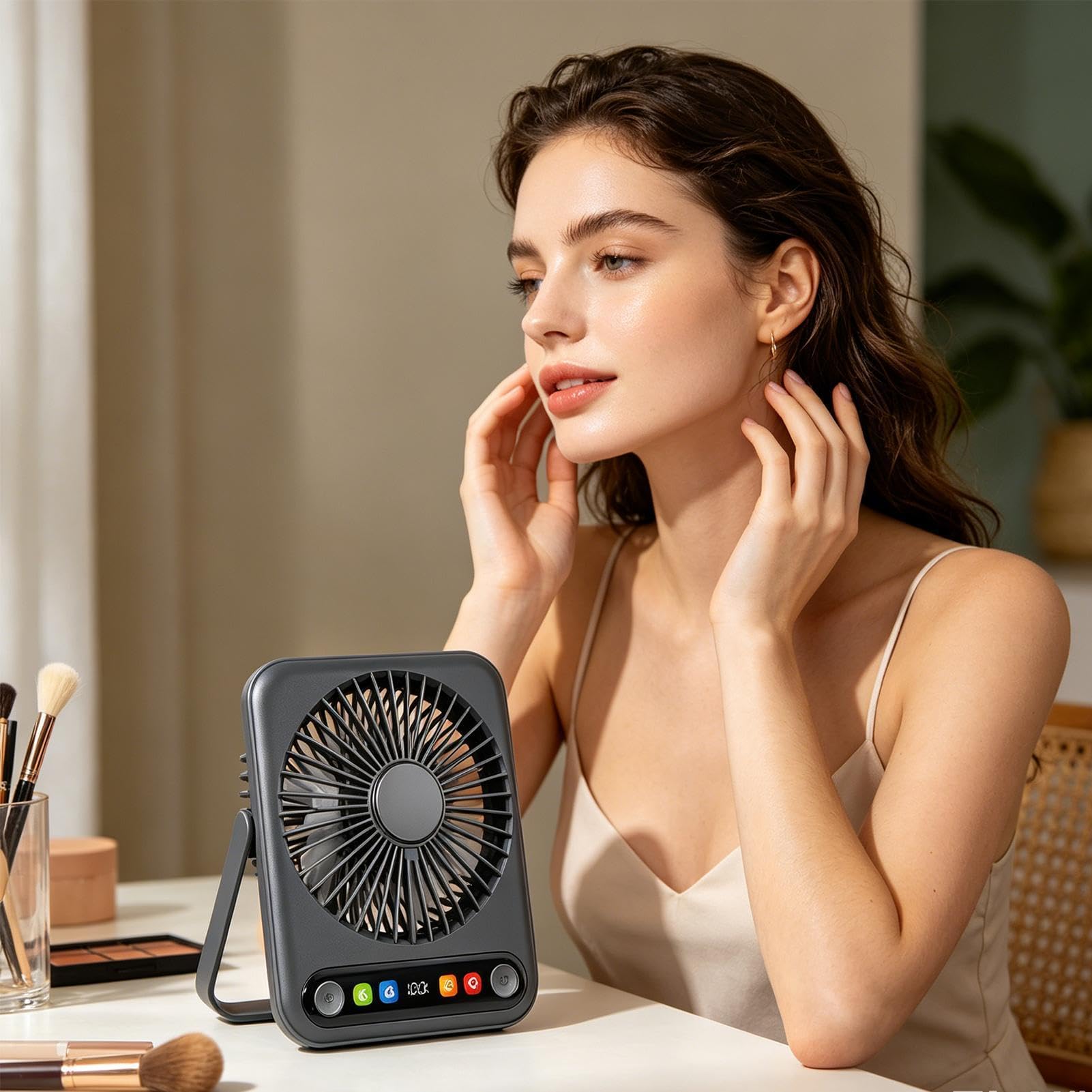 Ventilatore Da Scrivania E Silenzioso Display Digitale 100 Velocità 3000mAh