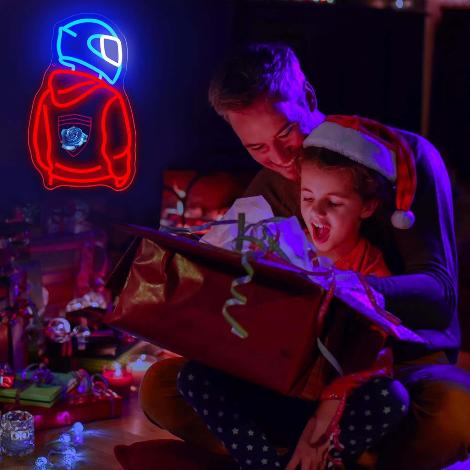 Motorcyclist Neon Sign for Wall Decor Dimmable Motorcycle Neon Light Suitable for Garage Motorcycle Shop Man Cave Game Room Birthday Gift for Man Size16.5 * 10.1In(P104) - Image 6