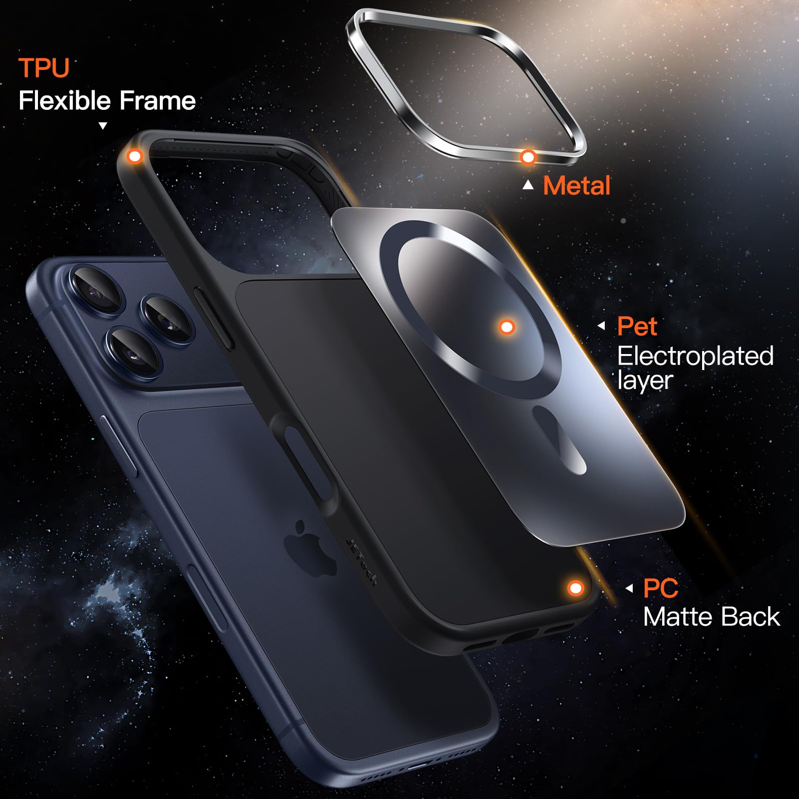 Coque IPhone 17 - JETech Coque Magnétique Pour IPhone 17 Pro 6,3 Pouces