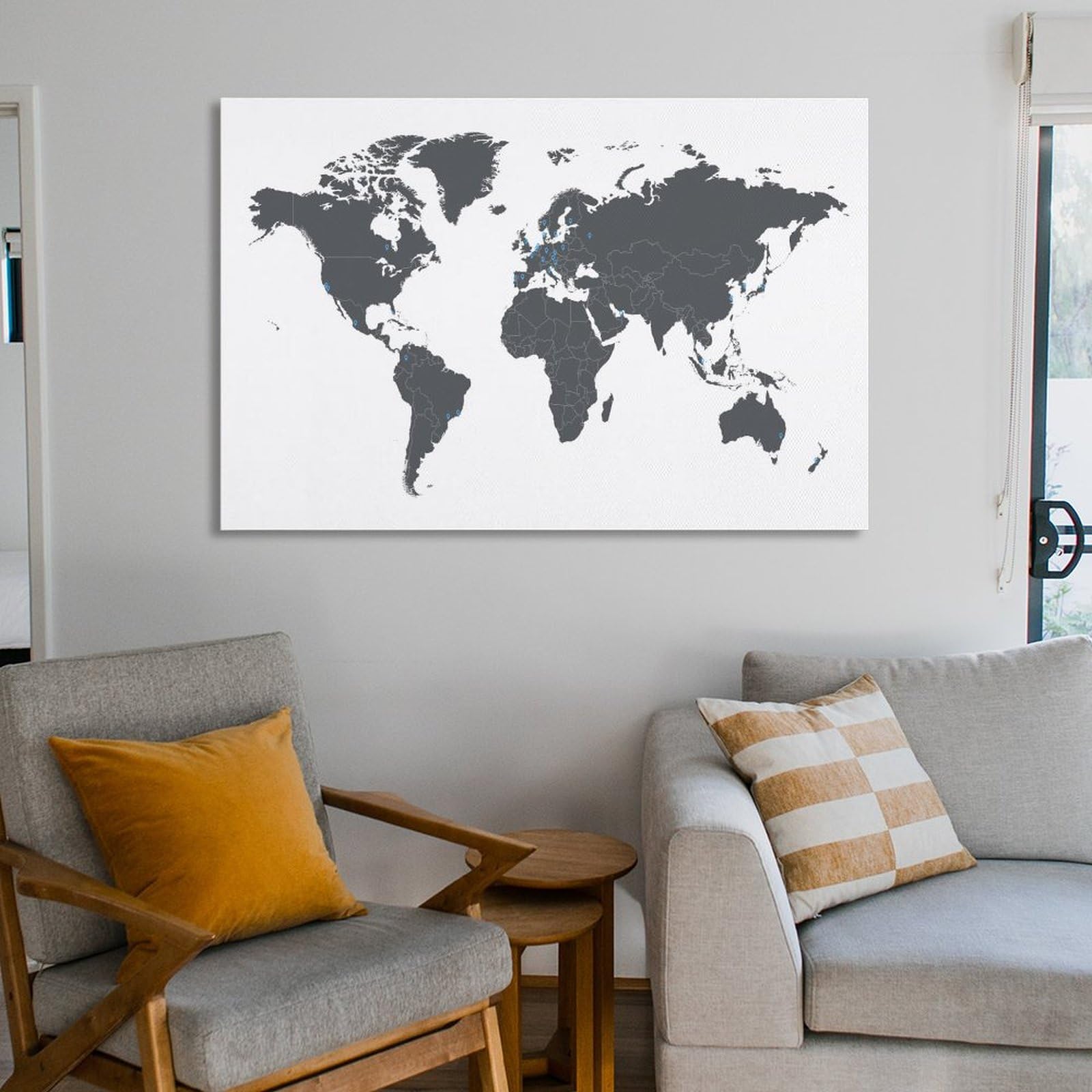 世界地図 world map 特大 ポスター 150x100cm 地図 海外 英字 アート