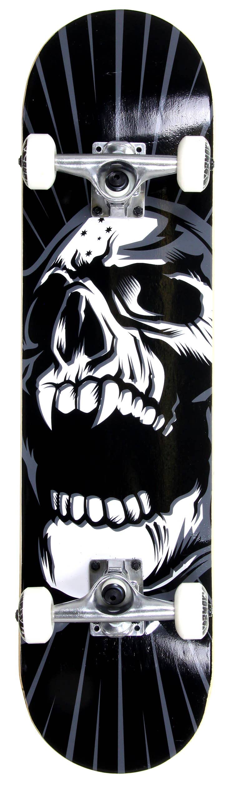 MGP Gangsta Series Beginner Skateboard - Double Kick Concave 31" x 7.75" Maple Deck, 5.5" Aluminium Trucks, 54mm/95a Wheels - Madd Gear (Scream)