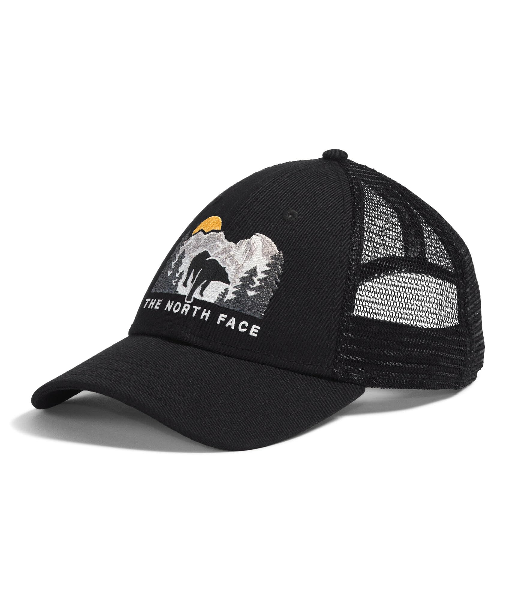The North Face Unisex Embroidered Mudder Trucker Hat, TNF Black/TNF Black/Bea, One Size