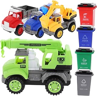 Alasum Garbage Truck Toys 1 Set boy Toys Kid Friction-Powered Garbage car Toy Engineering Vehicle Garbage can Pickup Truck Toy Garbage Truck