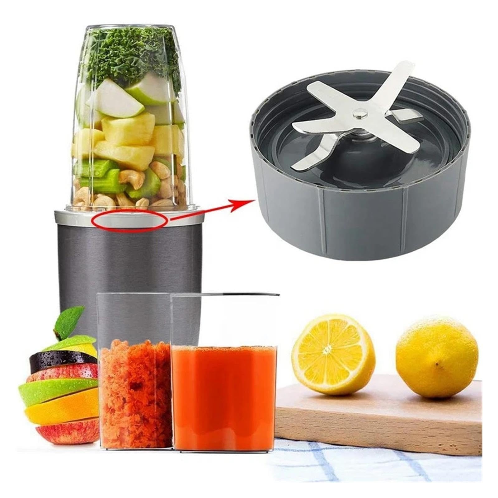 Lama Frullatore, Compatibile Con NutriBullet, Serie 600 E Serie 900