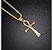 LINLINCHIC Stainless Steel Coptic Ankh Cross Religious Necklace for Women Men, With 23.6 Inch Chain