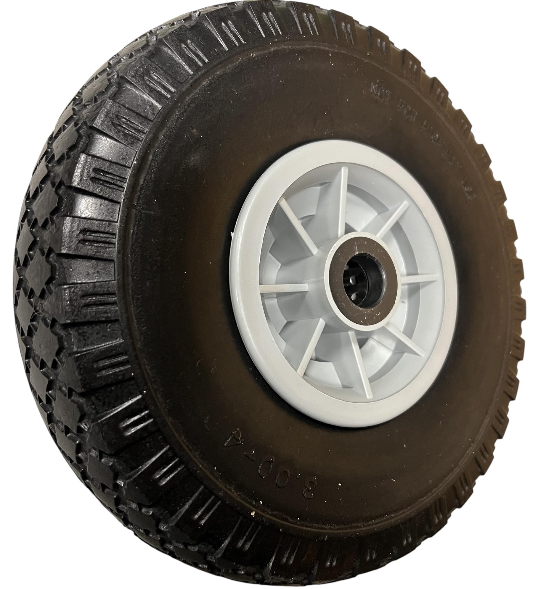 4X Sackkarrenrad Pannensicher VOLLGUMMIREIFEN Ø 260mm, Nabe Ø20×75mm, 3.00-4, für Sackkarren Bollerwagen, Rad Ersatzrad Reifen Räder für Sackkarre Bollerwagenrad Sackkarrenräder, Schwarz/Grau, PU