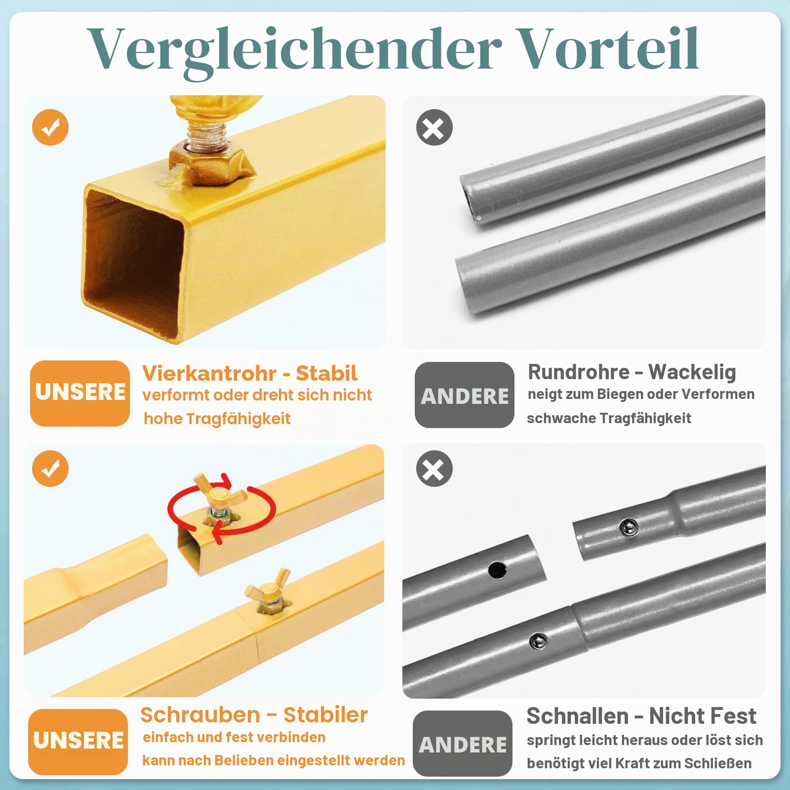 Goldener Hochzeitsbogen für Zeremonie, 2M x 2M Metall-Ballonbogenständer-Set, Garten, Blumenbogen, Rahmen, Hintergrund für Jahrestag, Geburtstag, Party, Brautparty, Dekoration