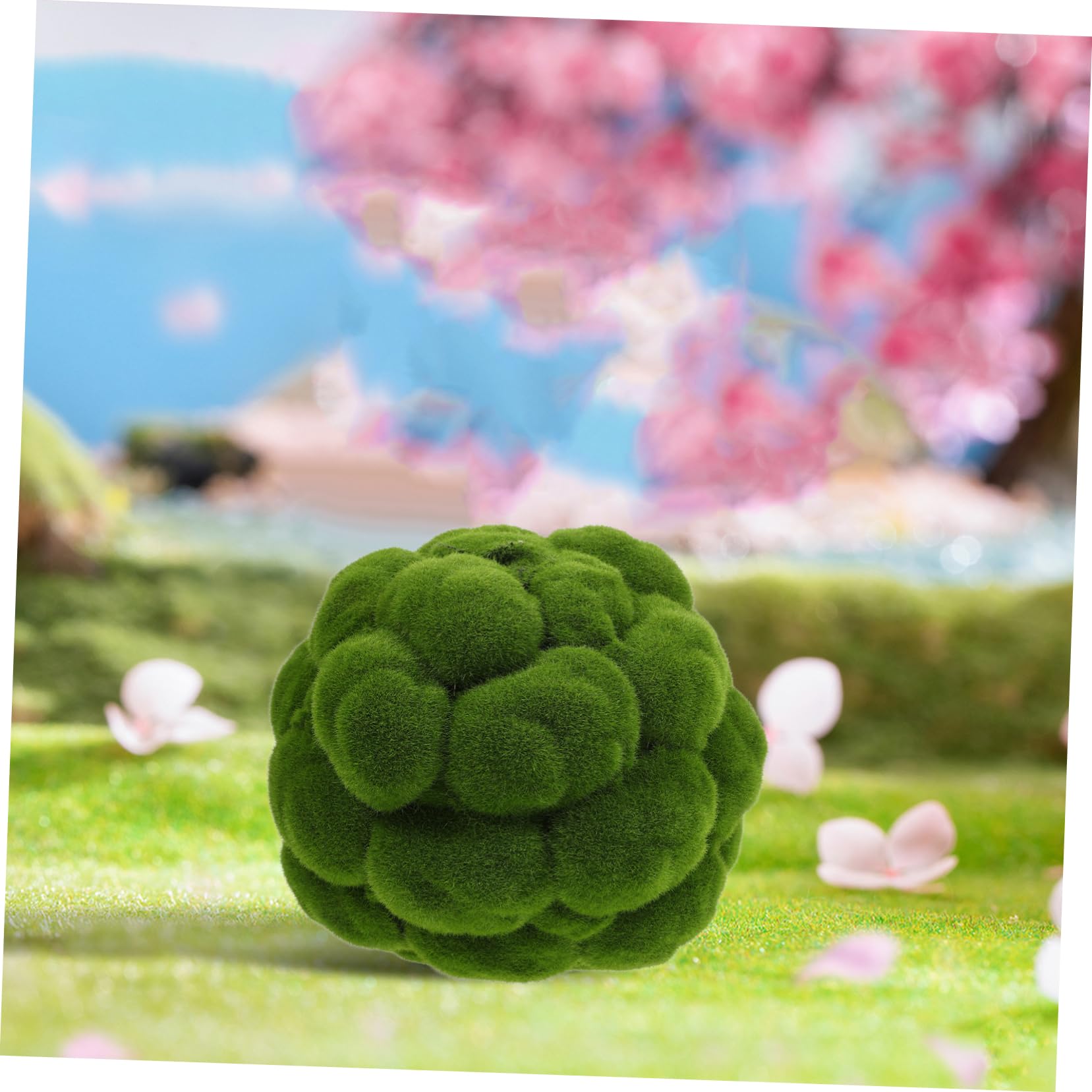 Bola de Musgo Artificial Decorativa Verde, PVC, Colgante para Techos