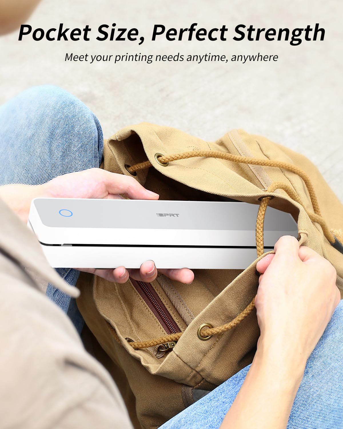 iDPRT Impresora térmica portátil, MT610 Pro inalámbrica para viajes, impresora Bluetooth sin tinta de 300 DPI, compatible con cartas de EE. UU. de 8.5 x 11 pulgadas y papel térmico A4 y A5 para el
