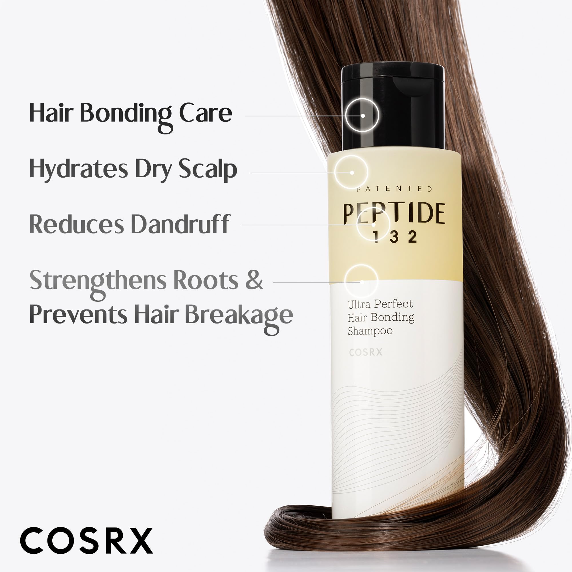 COSRX PEPTIDE 132 Hair Bonding Shampoo, Daily Scalp Treatment for Dandruff Dry, Itchy or Flaky Scalp - Image 4