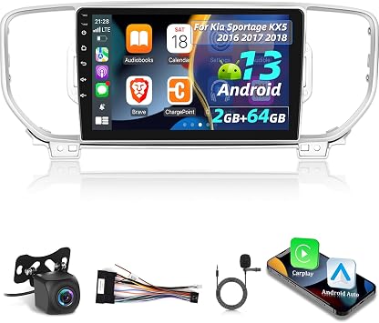 EKAT [2+64G] Car Radio for Kia Sportage KX5 2016 2017 2018 Android Screen