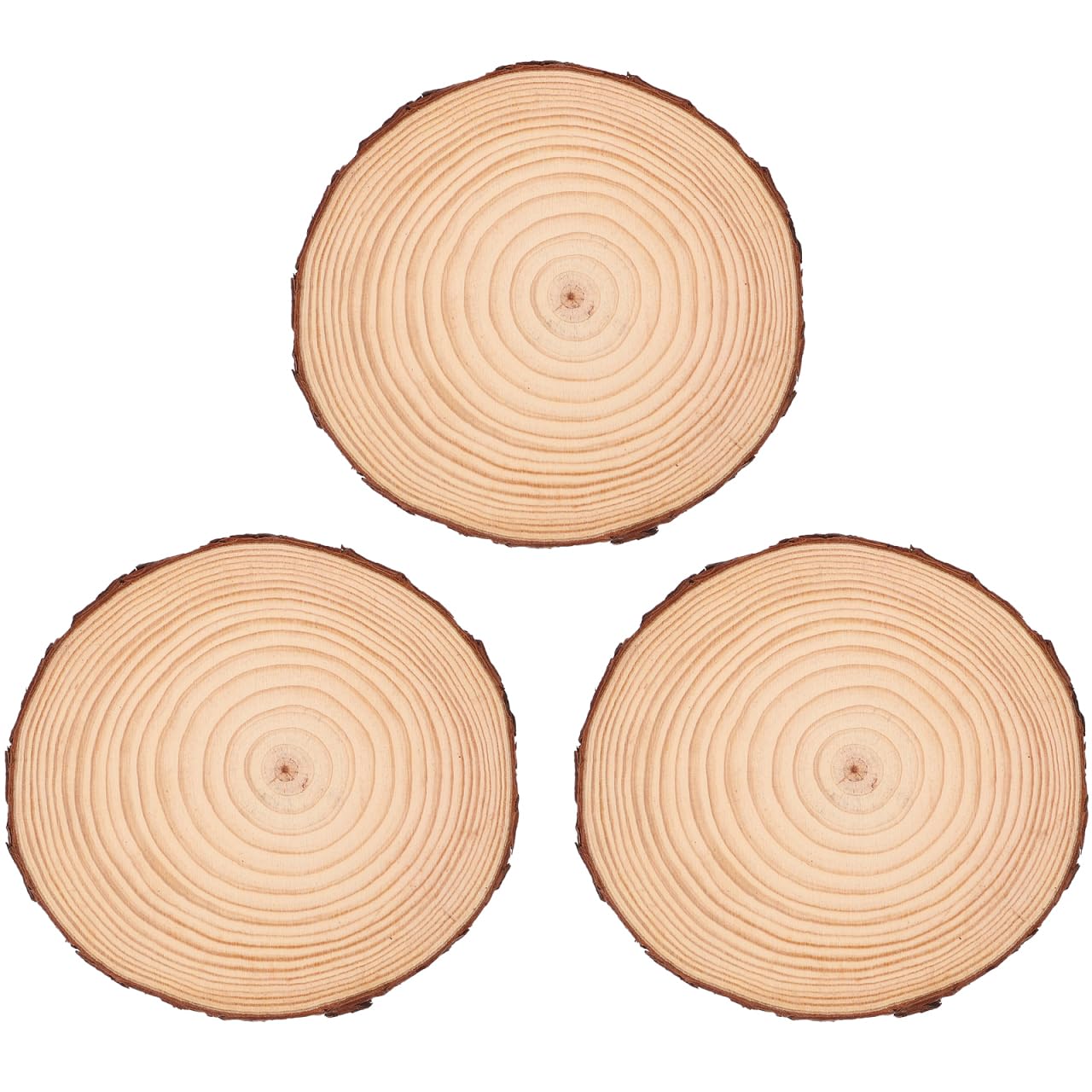 Lot de 3 pierres rondes en bois japonaises pour extérieur, jardin, terrasse, marchepied